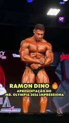 Ramon Dino encontra CBum na Orleans Arena antes das finais do Mr. Olympia 2026, foto de Vit Viana e cenário da disputa pelo bicampeonato na Classic Physique