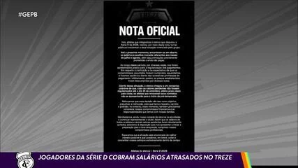 Treze, salários atrasados de julho e agosto: jogadores cobram pagamentos e ameaçam não se apresentar à pré-temporada se valores não forem quitados