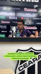Sanchez será avaliado por suspeita de lesão ligamentar no joelho após lance em jogo do Ceará