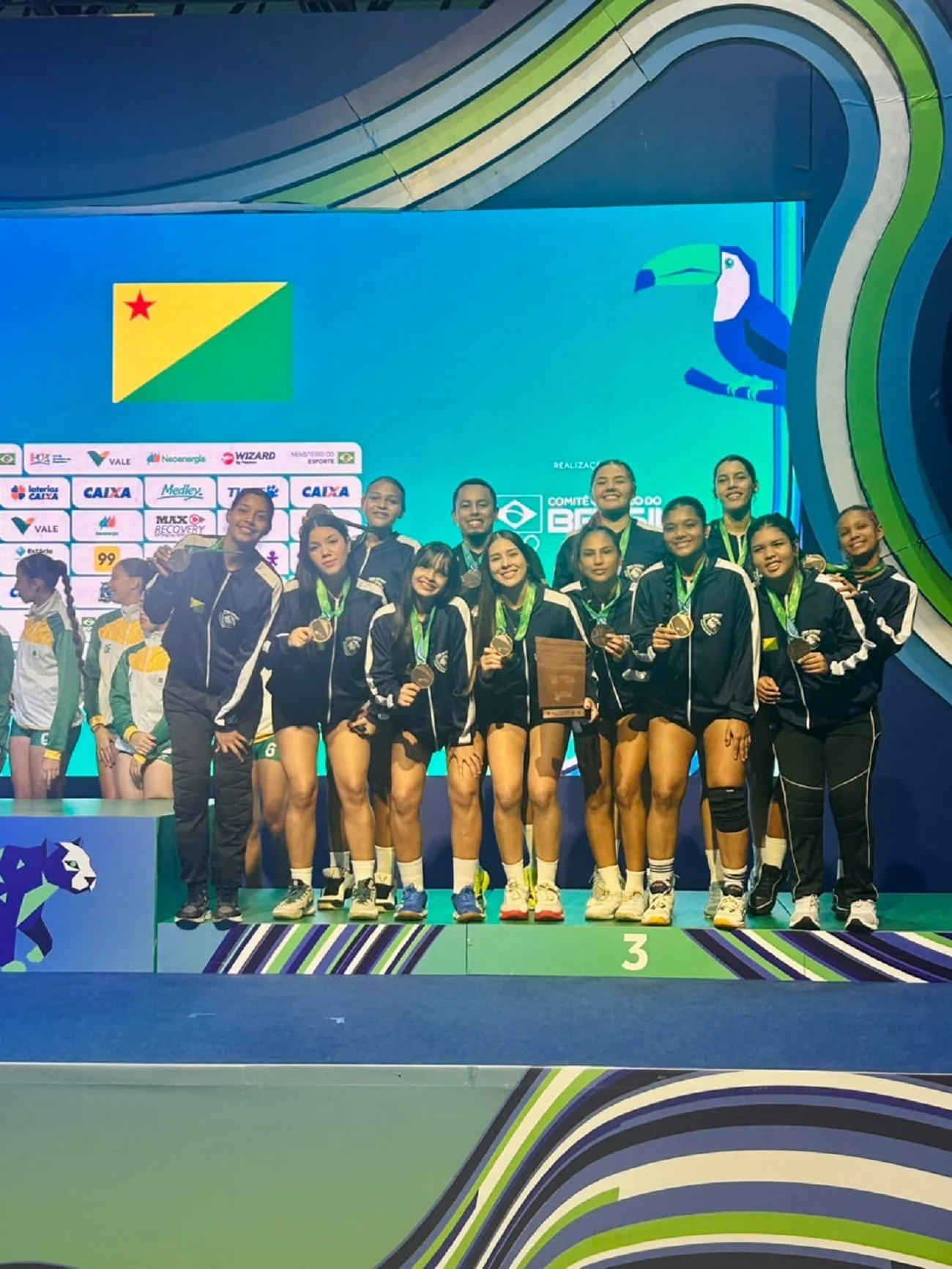 Escola do interior do Acre conquista bronze no handebol feminino nos Jogos da Juventude