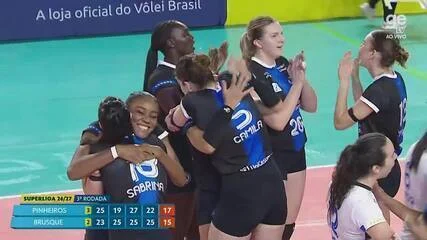 Pinheiros bate Brusque no tie-break e vence a primeira na Superliga Feminina